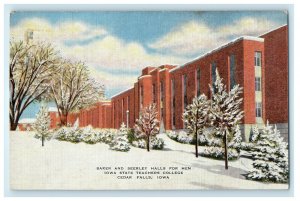 c1940 Baker & Seerley Halls Iowa State Teachers College Cedar Falls IA Postcard