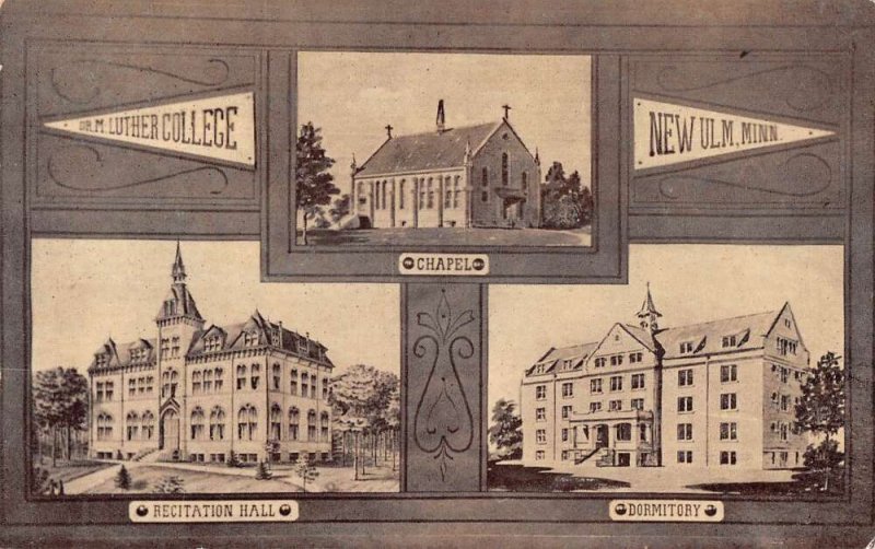 New Ulm Minnesota Luther College Buildings Vintage Postcard AA30558