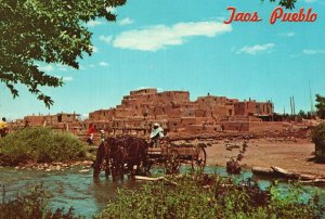 Postcard Spectacular And Historic Scenic Area Indian Taos Pueblo New Mexico