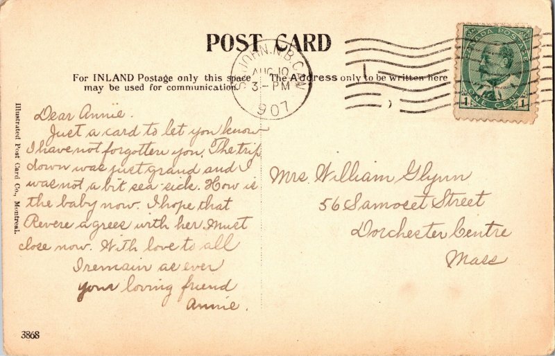 Martello Tower, St. John, New Brunswick c1907 Vintage Postcard Y15