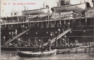 Egypt Port Said The Coaling At Port Said  Vintage Postcard C117