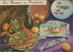 Food & Drink Postcard - Cooking - Recipe - Les Rougets En Papillotes RR13843