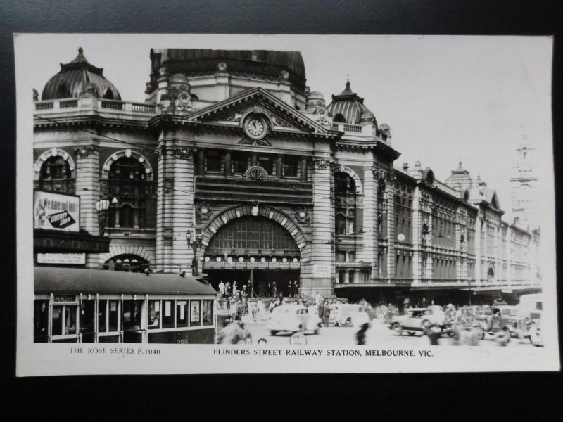 Australia: MELBOURNE Flinders Street Railway Station Old RP PC