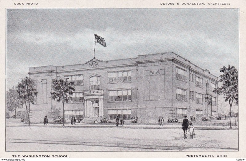 PORTHSMOUTH, Ohio, 1900-1910's; The Washington School