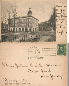 RED BANK N.J. POST OFFICE 1905 UNDIVIDED ANTIQUE POSTCARD
