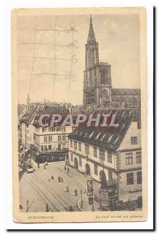 Strasbourg Old Postcard The old fish market