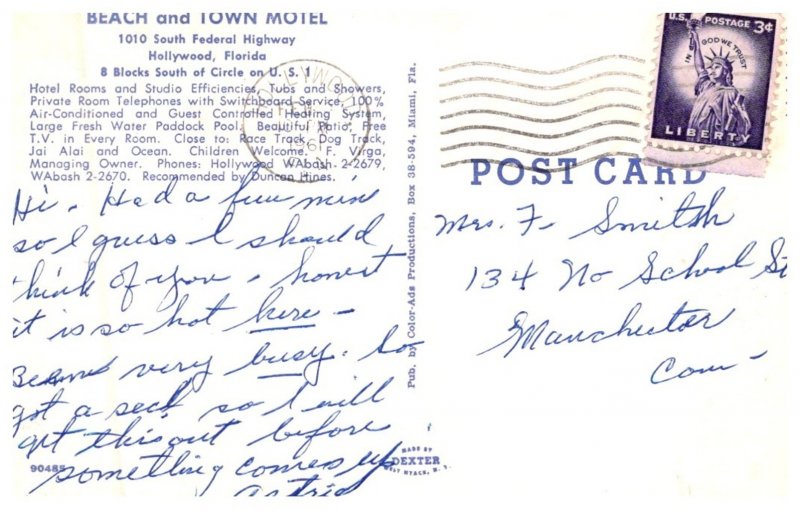 Florida Hollywood , Beach and Town Motel