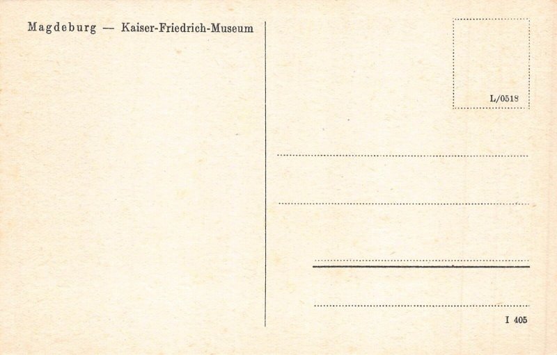 L262 Germany Magdeburg - Kaiser-Friedrich-Museum vintage postcard