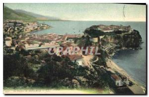 Old Postcard The Rock of Monaco