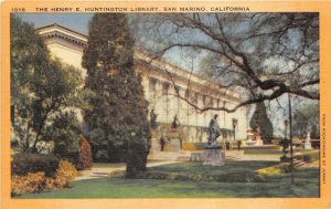 San Marino California 1940s Postcard The Henry E. Huntington Library