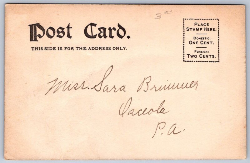 K43/ Addison New York Postcard c1910 7View Court House Stores School 321