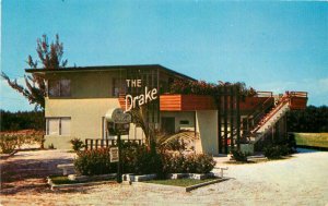 Drake Court St Petersburg Florida roadside Treasure Island Postcard Dexter 6965