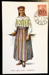 Estonia 85, 1926 cancel, Estonia Costume, Vic's Stamp Stash
