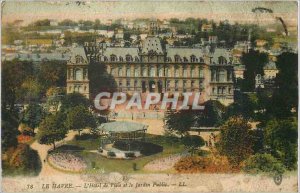 Old Postcard Le Havre City Hall and the Public Garden