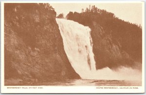 VINTAGE POSTCARD THE MONTMORENCY FALLS AT QUEBEC CITY CANADA