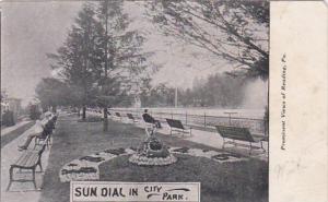 Pennsylvania Reading Sun Dial In City Park