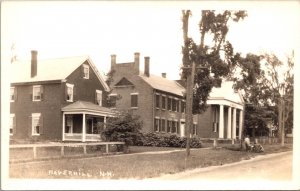 Real Photo Postcard Library, Alumni Hall Court Street in Haverhill New Hampshire