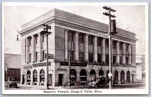 K43/ Chagrin Falls Ohio Postcard c1910 Masonic Temple Building 257