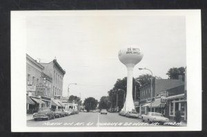 RPPC DEWITT IOWA DOWNTOWN STREET SCENE DE WITT CARS REAL PHOTO POSTCARD