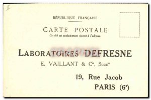 Old Postcard Advertisement Laboratories Defresne Vaillant Paris 6th Street Jacon