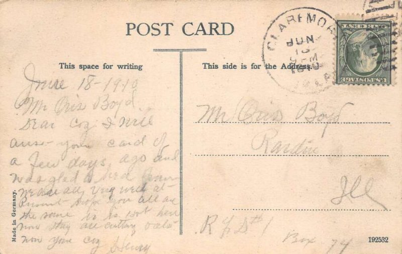 Claremore Oklahoma Verdigris Ferry Boat Vintage Postcard AA93039