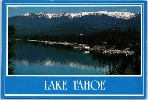 VINTAGE CONTINENTAL SIZE POSTCARD VIEW OF LAKE TAHOE - SCENE 3