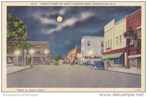 Tennessee Morganton Union Street At Night Looking West
