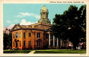 Vtg Louisville Georgia GA Jefferson County Court House 1920s Postcard