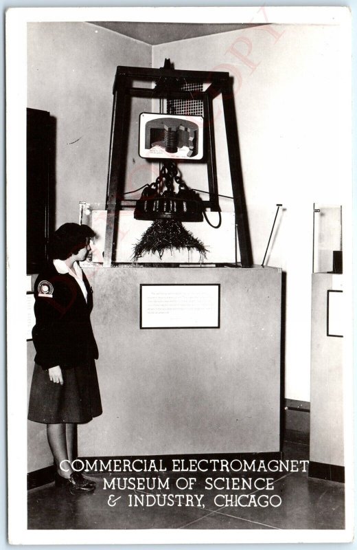 c1940s Chicago Science Museum Commercial Magnet Tour EKC RPPC Photo Postcard A92