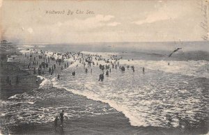 Wildwood by the Sea New Jersey Beach Scene Birds Eye View Postcard AA50764