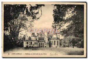 Old Postcard Concarneau Chateau de Keriole saw Park