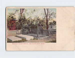 Postcard Brigham Young's Grave Salt Lake City Utah USA