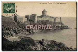 Old Postcard The Fort La Latte View of & # 39ensemble