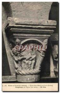 Old Postcard Museum Of Sculpture Compares Church of Saint Benoit sur Loire Ca...