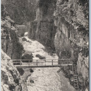 c1910s Ouray CO Uncompahgre River Albertype Collotype Wardell Store Colo PC A201