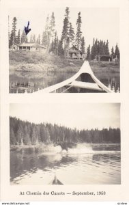 RP, Split View, At Chemin des Canots, Quebec, Canada, 1953