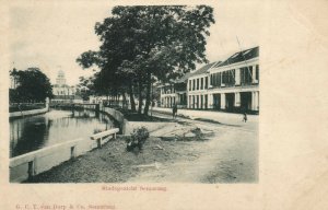 PC CPA STADSGEZICHT SEMARANG, INDONESIA, VINTAGE POSTCARD (b6181)