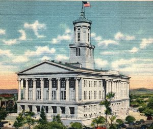 1940s NASHVILLE TENNESSEE STATE CAPITOL LINEN POSTCARD 44-106