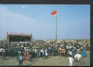 China Postcard - Unknown Location - Wrestling Event  B2630