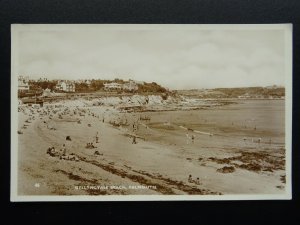 Cornwall FALMOUTH Gyllyngvase Beach c1940 RP Postcard by Excel