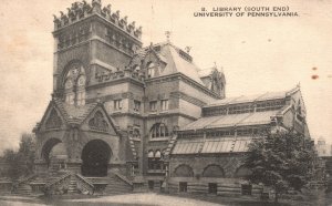 Vintage Postcard 1914 View of Library University of Pennsylvania Philadelphia PA