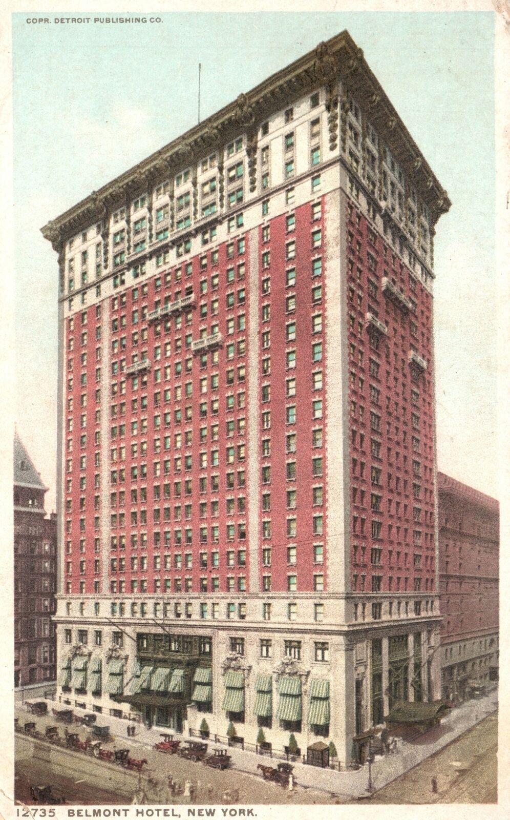 Vintage Postcard 1911 Belmont Hotel Historic Hotel Building Belmont New