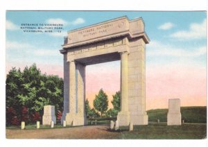 Memorial Arch, Vicksburg National Military Park, Vintage Mississippi Postcard
