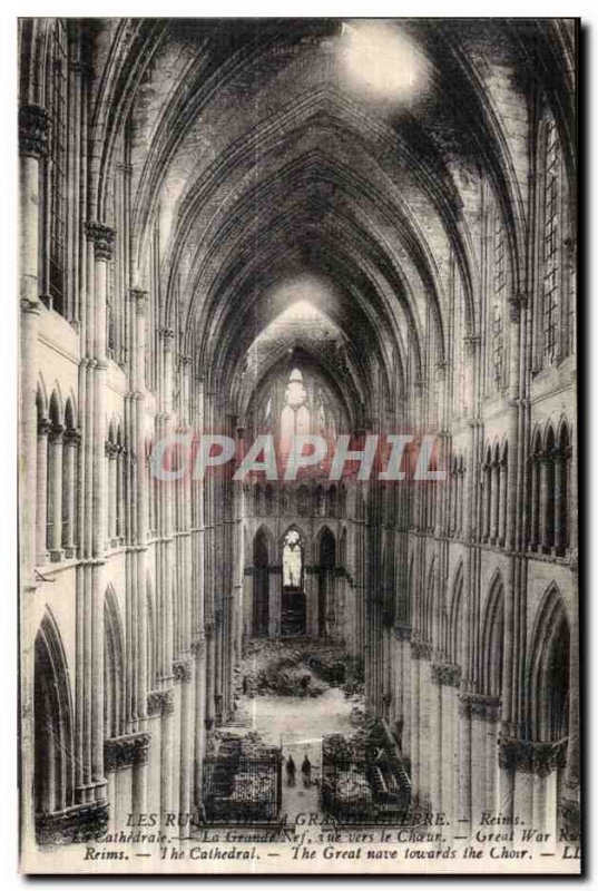 Old Postcard Reims Cathedral