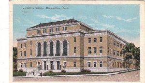 Postcard Consistory Temple Bloomington IL