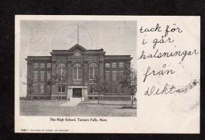 MA High School Turners Falls Mass Massachusetts UDB Postcard Vintage 1905  PC