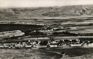 israel palestine, View of the Jordan Valley (1953) RPPC Postcard