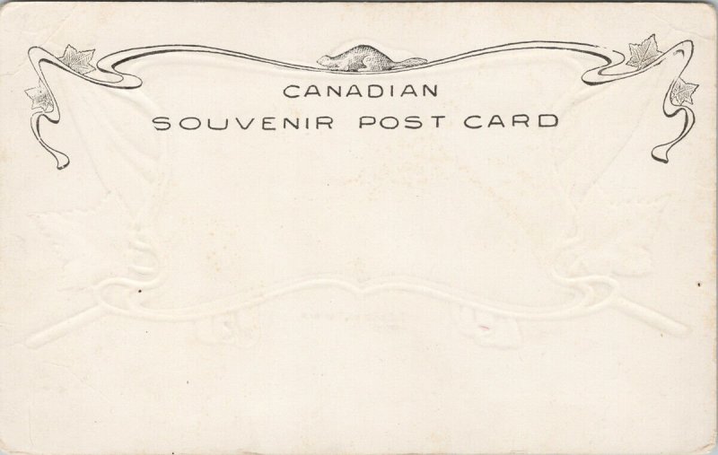 Lake Front Toronto Ontario ON Flags Beaver Maple Leaf Unused Postcard E63