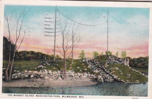 Wisconsin Milwaukee Washington Park The Monkey Island 1932 Curteich