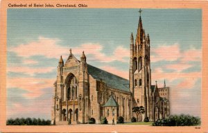 Postcard, Cathedral of Saint John, Cleveland, Ohio, address, personal Postcard